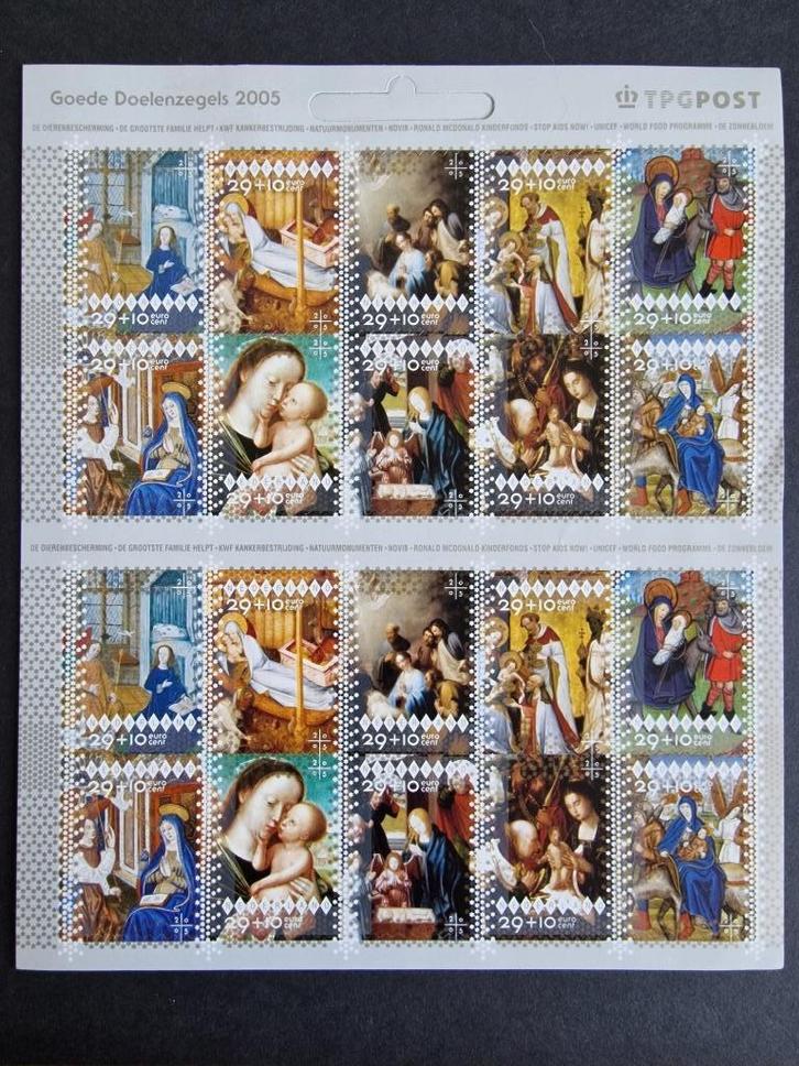 2005 Vel V2381-2390 Goede Doelen Decemberzegels. Postfris., Postzegels en Munten, Postzegels | Nederland, Postfris, Na 1940, Ophalen of Verzenden