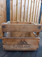 Mooie houten kist / krat / decoratie  ,Brasserie Caulier, Ophalen, Gebruikt