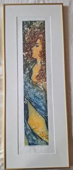 Kleurets met afbeelding van jonge vrouw, Ophalen of Verzenden