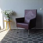 3x Montis Charly fauteuil - Aubergine, rvs frame, Niet ingevuld, Niet ingevuld, Leer, Ophalen of Verzenden