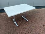 11 witte horeca terrastafels €25.00 per stuk, Ophalen, Gebruikt, Rechthoekig, Aluminium