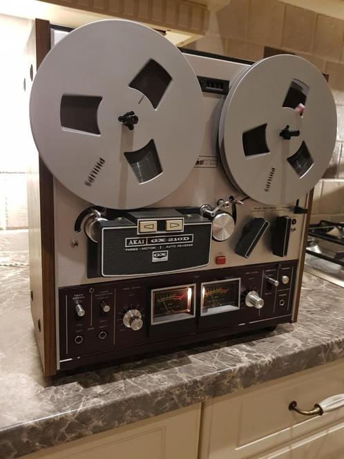 AKAI GX-210D in bijna nieuwstaat & 4 spoelen 2 met tape, Audio, Tv en Foto, Bandrecorders, Bandrecorder, Met banden, Ophalen of Verzenden