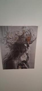 IXXI Schilderij - Vrouw met Bloemen, 50 tot 75 cm, Ophalen of Verzenden, Zo goed als nieuw, Schilderij