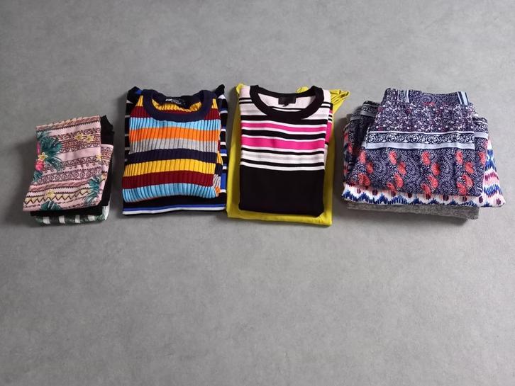 10 stuks dameskleding, Kleding | Dames, Tops, Zo goed als nieuw, Maat 34 (XS) of kleiner, Overige kleuren, Korte mouw, Verzenden