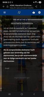 Start bewijs marathon eindhoven, Tickets en Kaartjes, Eén persoon