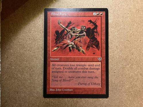 1x Blind Fury (Near Mint), Hobby en Vrije tijd, Verzamelkaartspellen | Magic the Gathering, Zo goed als nieuw, Losse kaart, Ophalen of Verzenden