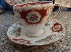 Vintage 1 kop en schotel broadway EB Foley Bone China rood, Huis en Inrichting, Keuken | Servies, Overige stijlen, Kop(pen) en/of Schotel(s)