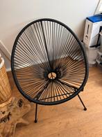 Tuinstoel draad zwart metaal zgan, Tuin en Terras, Ophalen, Zo goed als nieuw, Kunststof