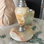 Kandelaar onyx marmer vintage, Ophalen of Verzenden, Zo goed als nieuw, Overige materialen, Minder dan 25 cm