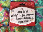 Grappig bordje voor leraren - Nederlands fabrikaat, Overige materialen, Wit, Nieuw, Ophalen of Verzenden