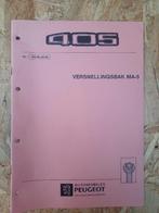 Werkplaatshandboek Peugeot 405 MA-5 versnellingsbak, Ophalen of Verzenden