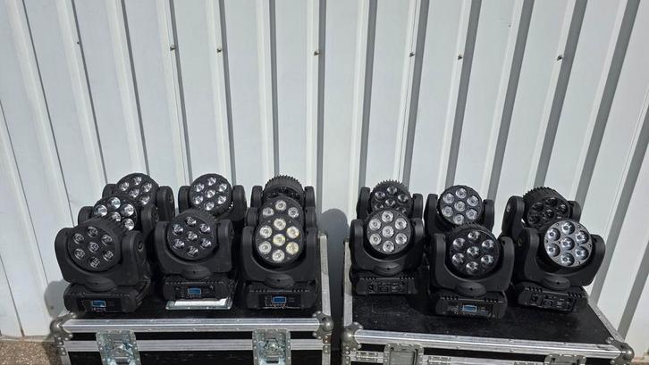14 stuks! 7x 12W Movinghead Beam Wash RGBW, Muziek en Instrumenten, Licht en Laser, Gebruikt, Licht, Kleur, Stroboscoopeffect