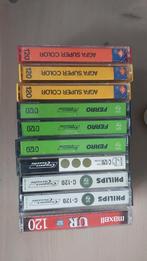 Cassettebandjes 120 minuten 10 stuks aAgfa, Philips, Maxell, Gebruikt, 2 t/m 25 bandjes, Overige genres, Ophalen of Verzenden