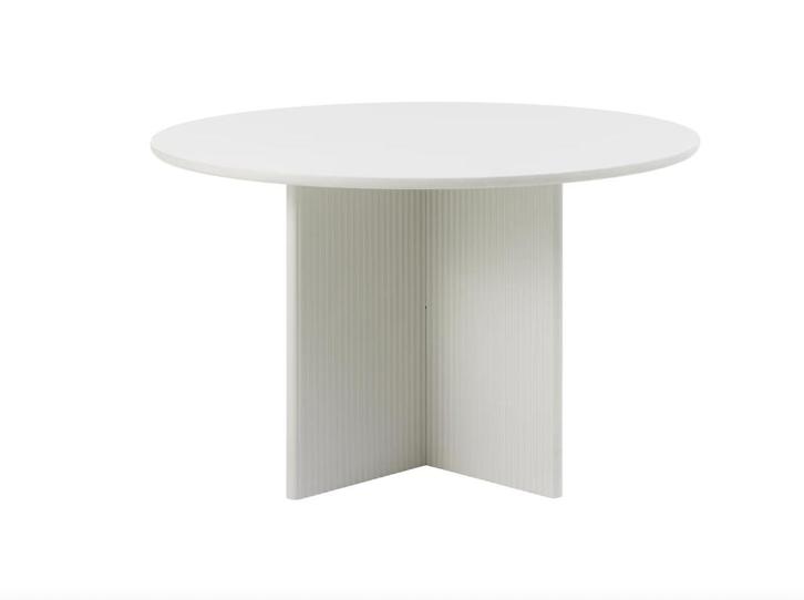 by fonQ Staple Eettafel Ø 110 cm - Greige | Van €439, nu, Huis en Inrichting, Tafels | Eettafels, Nieuw, 100 tot 150 cm, 100 tot 150 cm