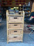 Vintage rotan/ rieten ladekast, jaren 80, Ophalen, Huis en Inrichting