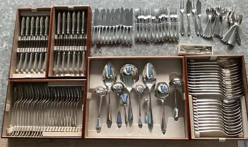 Keltum bestek 10 couverts Posthoorn gemerkt (145-delig), Antiek en Kunst, Antiek | Bestek, Ophalen