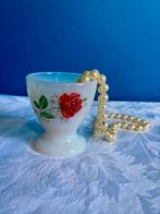 Vintage Arcopal eierdopje ‘red rose’, Keramiek, Overige typen, Ophalen of Verzenden, Zo goed als nieuw