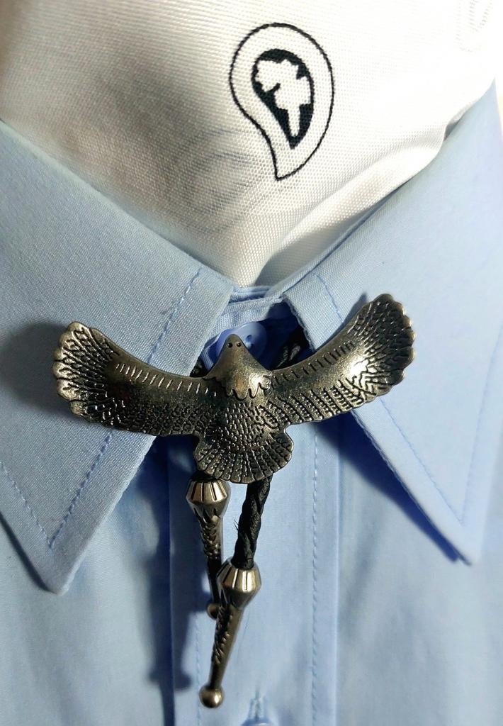 Vintage Bolo Tie met Arend, Effen, Onbekend, Zwart, Ophalen of Verzenden