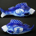 1 Porseleinen koikarper vis schaal / kom met Delfts blauw, Ophalen of Verzenden