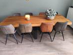 8 zgan en 2 nieuwe eettafel stoelen. Suède look., Ophalen, Zo goed als nieuw, 75 m² of meer