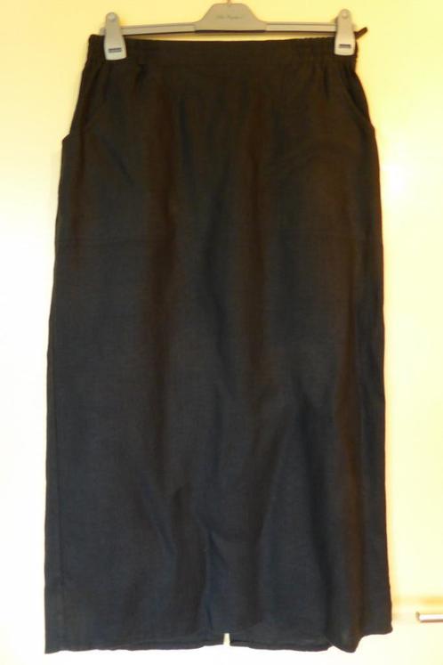 Zgan zwarte 100 % linnen rok van Ulla Popken in maat 46 48, Kleding | Dames, Grote Maten, Zo goed als nieuw, Rok, Zwart, Ophalen of Verzenden