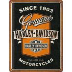 Harley Davidson Genuine Motorcycles lief metalen reclamebord, Verzamelen, Merken en Reclamevoorwerpen, Reclamebord, Info@deconoord.nl