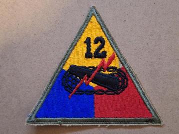 WWII US 12th Armored Division patch beschikbaar voor biedingen