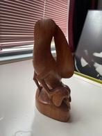 Balinees Houten Beeld Kraanvogel met Vis, Antiek en Kunst, Ophalen of Verzenden