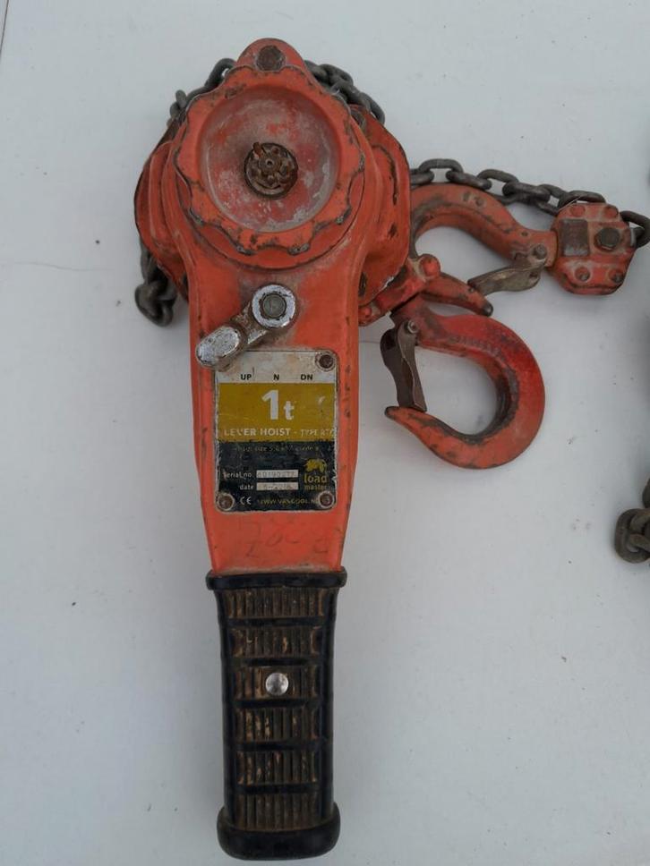 Takel rateltakel Load Master 1 ton & 1.5 ton, Doe-het-zelf en Verbouw, Lieren en Takels, Gebruikt, Ophalen of Verzenden