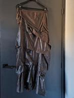 Lange, bruine rok (leerlook) van Sylvia Heise - Maat 38, Kleding | Dames, Rokken, Maat 38/40 (M), Sylvia Heise, Bruin, Ophalen of Verzenden