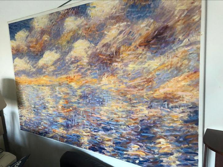 Een prachtig doek van Gianni Marano uit Trapani. Italia., Antiek en Kunst, Kunst | Schilderijen | Modern, Ophalen of Verzenden