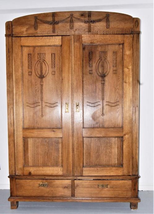 Hang - en legkast eiken, Huis en Inrichting, Kasten | Kledingkasten, Gebruikt, Minder dan 100 cm, 25 tot 50 cm, Ophalen