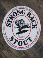 Strong Back Stout bier reclamebord, Ophalen of Verzenden, Nieuw, Reclamebord, Plaat of Schild, Overige merken