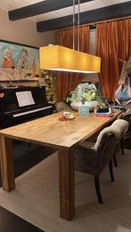 Massief eiken eettafel, Huis en Inrichting, Tafels | Eettafels, Eikenhout, 200 cm of meer, Zo goed als nieuw, Vijf personen of meer
