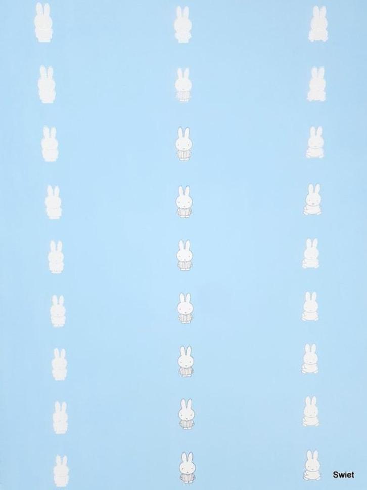 6749 nijntje blauw vintage kinderkamer behang swiet, Huis en Inrichting, Stoffering | Behang, Blauw, minder dan 10 m², Ophalen of Verzenden