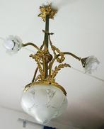 Antieke zware bronze kroonluchter./ Lamp / hanglamp, Ophalen, Zo goed als nieuw