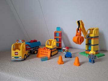 Lego Duplo grote Bouwplaats 10813 kraan truck trilplaat  beschikbaar voor biedingen