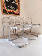 4 Sabrina eetkamerstoelen Gastone Rinaldi 1970's, Ophalen, Gebruikt, Vier, Metaal