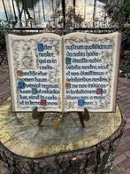 Oude bijbel kerkboek van was ❤️ op koperen standaard, Ophalen of Verzenden