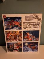 5 kerst puzzels van 1000 stukjes, Ophalen of Verzenden, Zo goed als nieuw