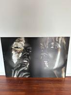 woman Dibond schilderij Eric kuster stijl / hotel chique, Ophalen, 125 cm of meer, Zo goed als nieuw, Schilderij