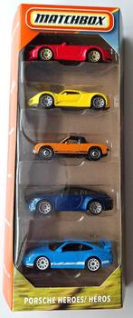 Matchbox 5 Pack Porsche Heroes /Héros, Hobby en Vrije tijd, Modelauto's | Overige schalen, Ophalen, Nieuw, Auto