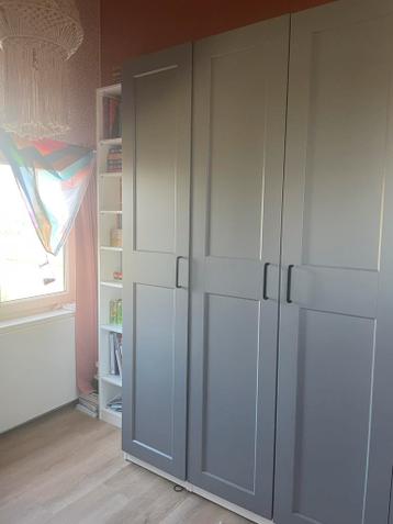 IKEA Pax kast Grimo grijs 200cm breed 236cm hoog - afbeelding 1