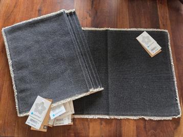 Nieuw, Pichler set van 6 placemats à €7,95, zwart/antraciet beschikbaar voor biedingen