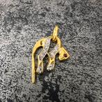 18k gouden hanger panter model, Sieraden, Tassen en Uiterlijk, Kettinghangers, Ophalen of Verzenden, Zo goed als nieuw, Goud