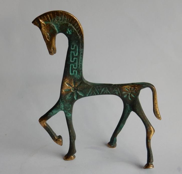 Brons Etruskisch paard in de stijl van Frederick Weinberg, Antiek en Kunst, Antiek | Koper en Brons, Brons, Ophalen of Verzenden