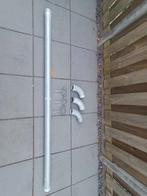 Zinken Hemelwaterafvoerbuis 80mm + Hulpstukken, Doe-het-zelf en Verbouw, Buizen en Afvoer, Ophalen, Gebruikt, Zink, Minder dan 2 meter