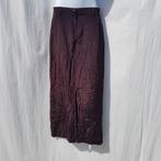 Mooie lange donkerbruin glanzende rok. Mt 38, Maat 38/40 (M), Bruin, ., Ophalen of Verzenden