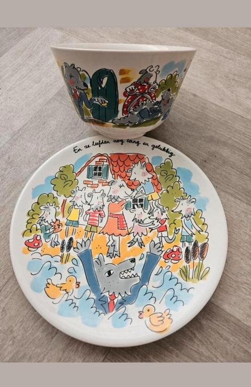 Efteling Blond Amsterdam de wolf&de 7 geitjes 2 set, Verzamelen, Efteling, Gebruiksvoorwerp, Ophalen