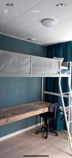 Mooie hoogslaper met bureau, Ophalen, Eenpersoons, Zo goed als nieuw, 200 cm
